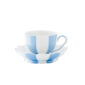 Augarten Melon Light Blue and White Espresso Cup and Saucer