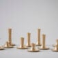E.R. Butler Fluted Candlesticks Burnished Brass