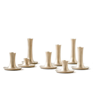 E.R. Butler Fluted Candlesticks Burnished Brass