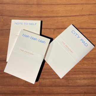 The Printery Blue Font Notepads