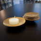 Terracotta Gold Mini Plates used as Votive