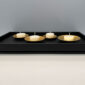 Terracotta Gold Mini Plates on Tray with Tea Lights