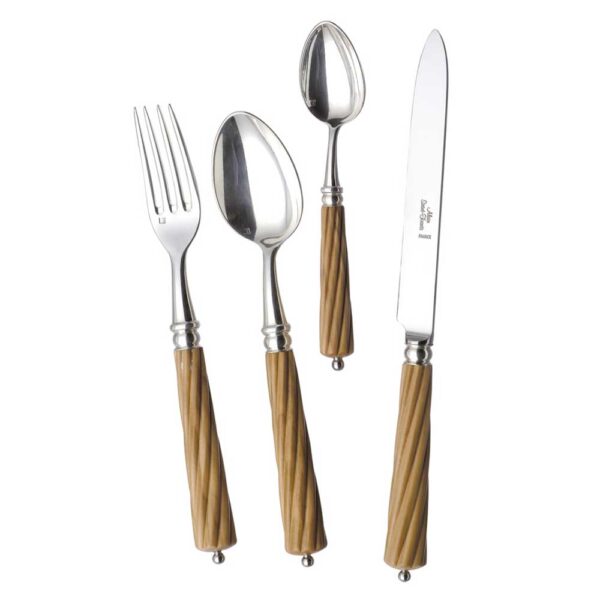 Alain Saint-Joanis Montana Olivewood Silver Plated Place Setting