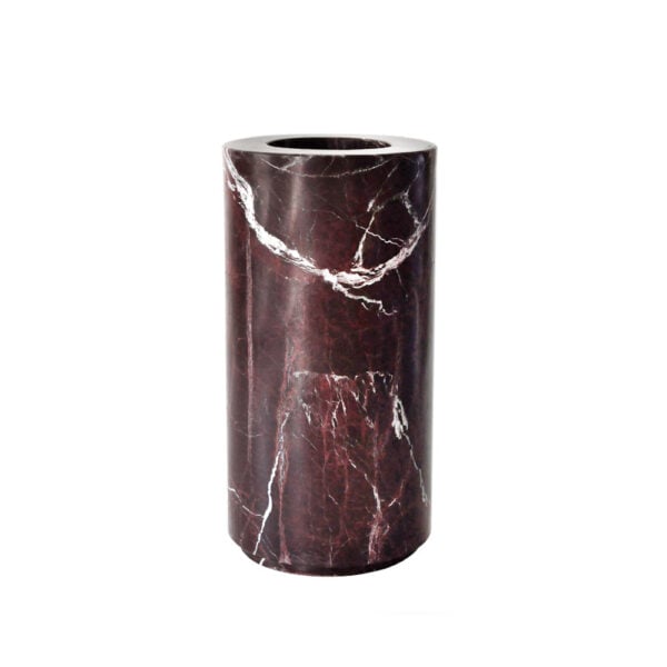 Michaël-Verheyden-Buzze-Vase-In-Rosso-Lavanto-Marble-