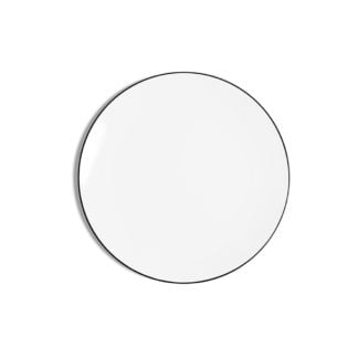 Richard Brendon Matte Black Line Coupe Dessert Plate