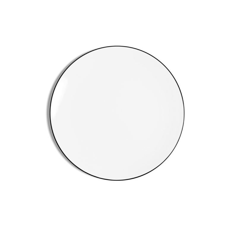 Richard Brendon Matte Black Line Coupe Dessert Plate