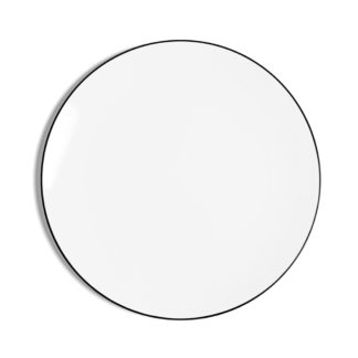 Richard Brendon Matte Black Line Coupe Dinner Plate