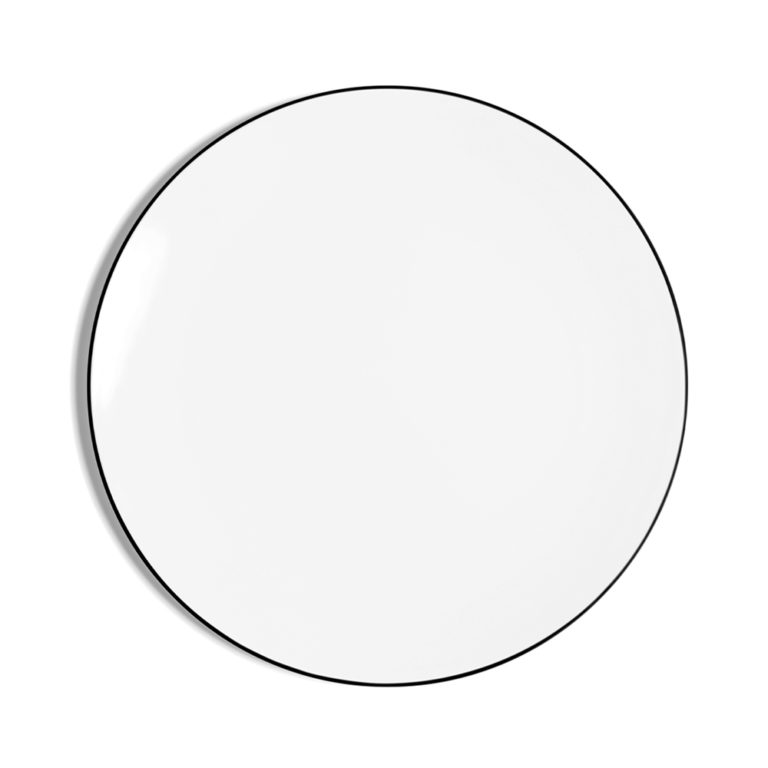 Richard Brendon Matte Black Line Coupe Dinner Plate