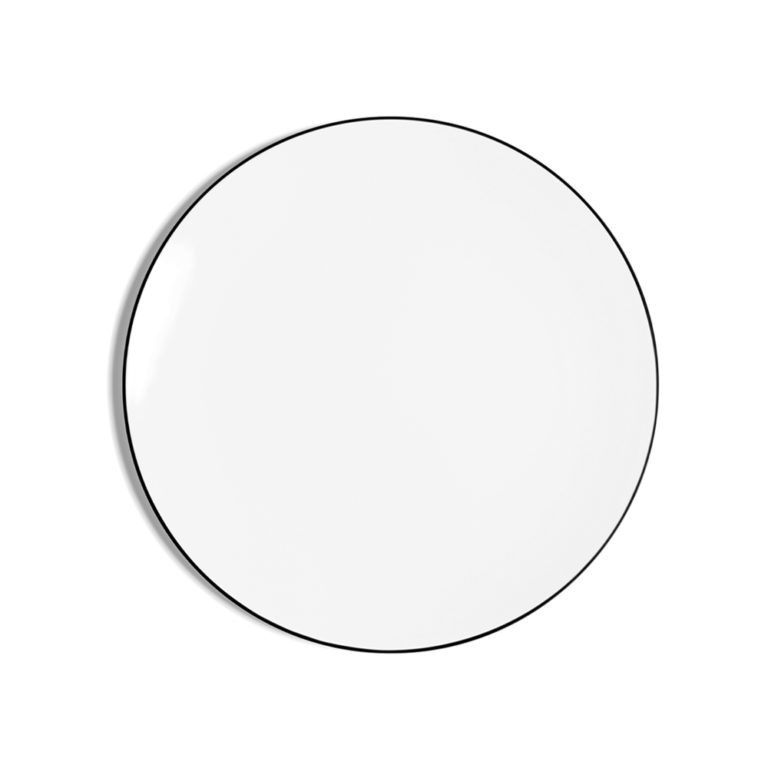 Richard Brendon Matte Black Line Coupe Salad Plate