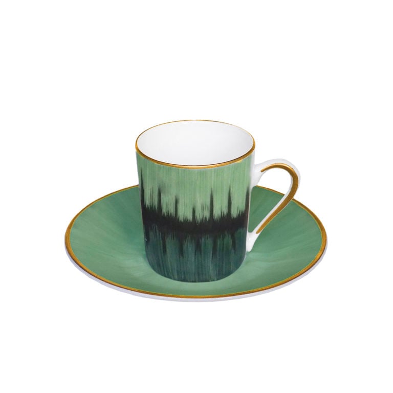 Marie Daage Aloe Espresso Cup and Saucer Marie Daage Aloe Espresso Cup and Saucer