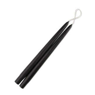 Black Taper Candles 12" - 1 Pair