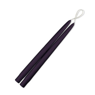 Eggplant 12" Taper Candles - 1 Pair