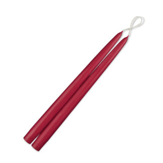 Holiday Red 12" Taper Candles - 1 Pair