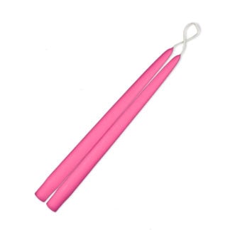 Hot Pink 12" Taper Candles - 1 Pair