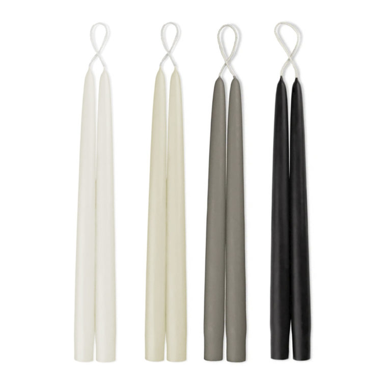Neutral Taper Candles 12"