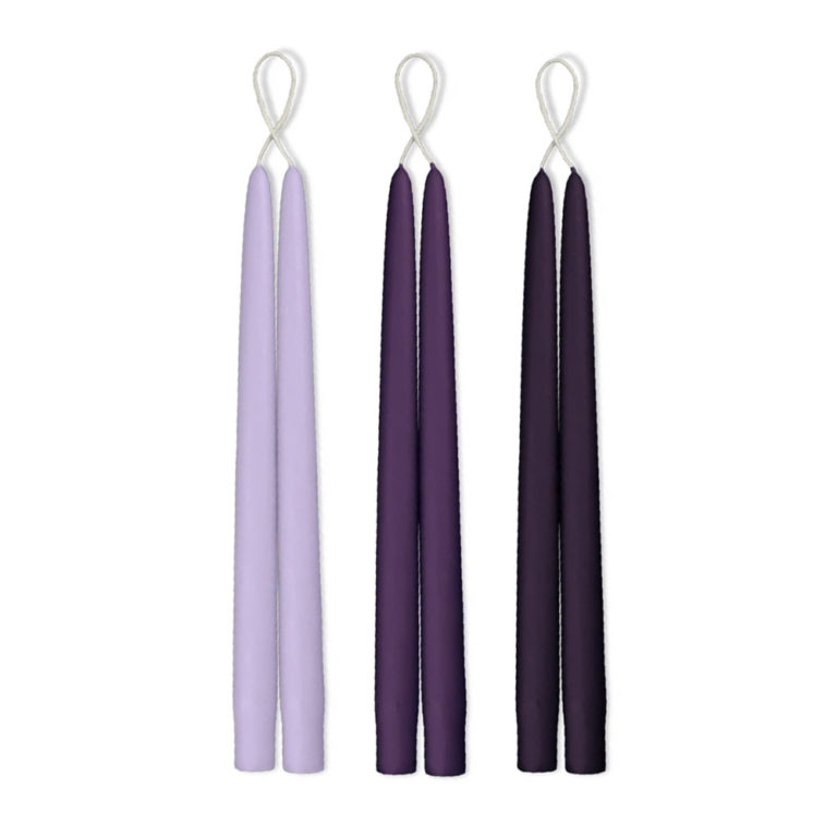 Taper Candles, 12 inch Purples Parent