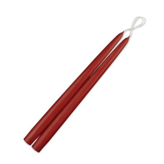 Red 12" Taper Candles - 1 Pair