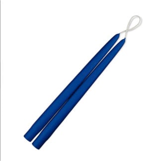 Royal Blue 12" Taper Candles - 1 Pair