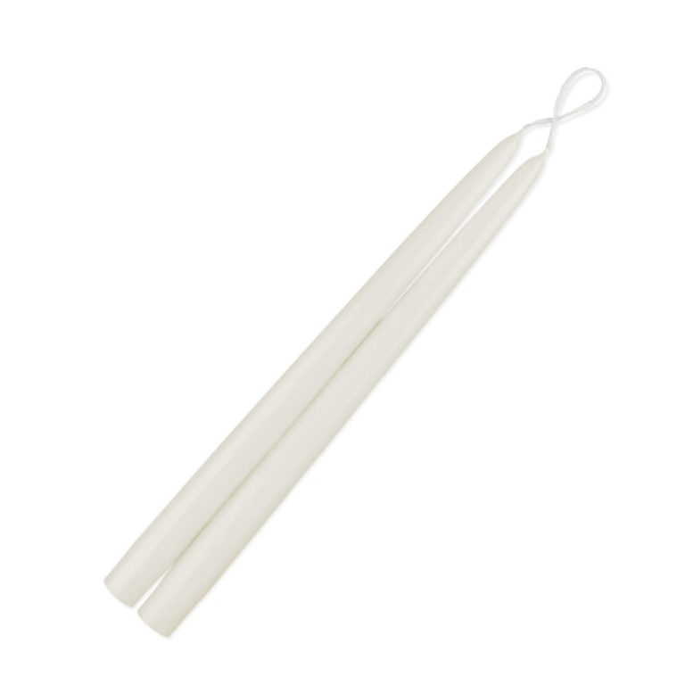 White Taper Candles 12" - 1 Pair