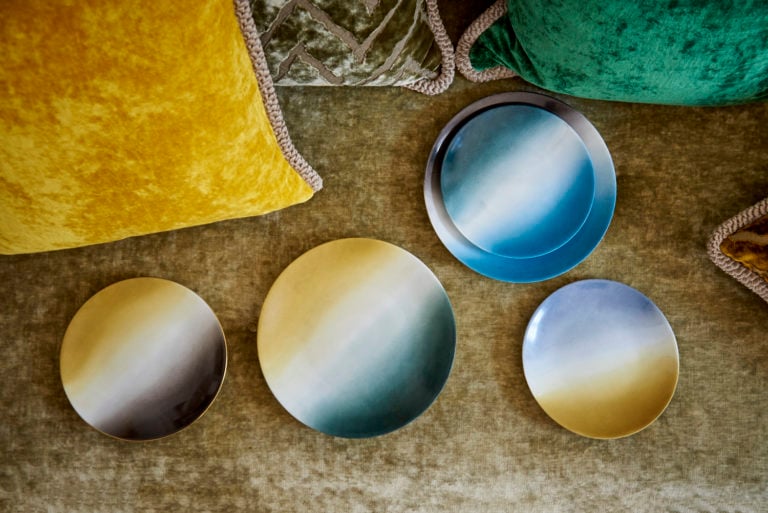 Marie Daage Tie Dye Plates in Various Colors Marie Daage Tie Dye Plates in Various Colors