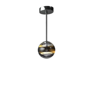 Venini Black Belt Tea Lamp Small with 26” H