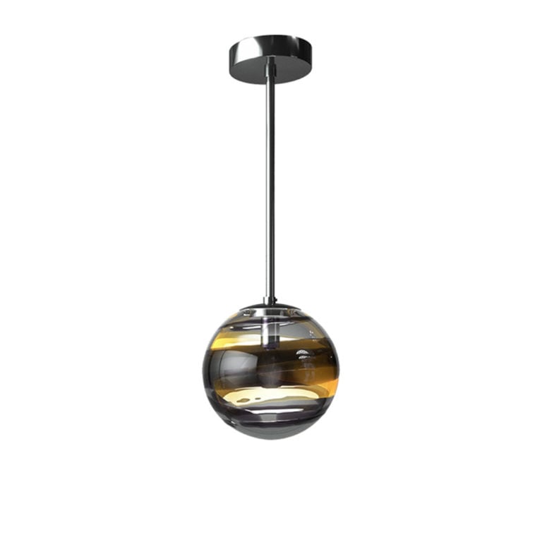 Venini Black Belt Tea Lamp Large with 38” H