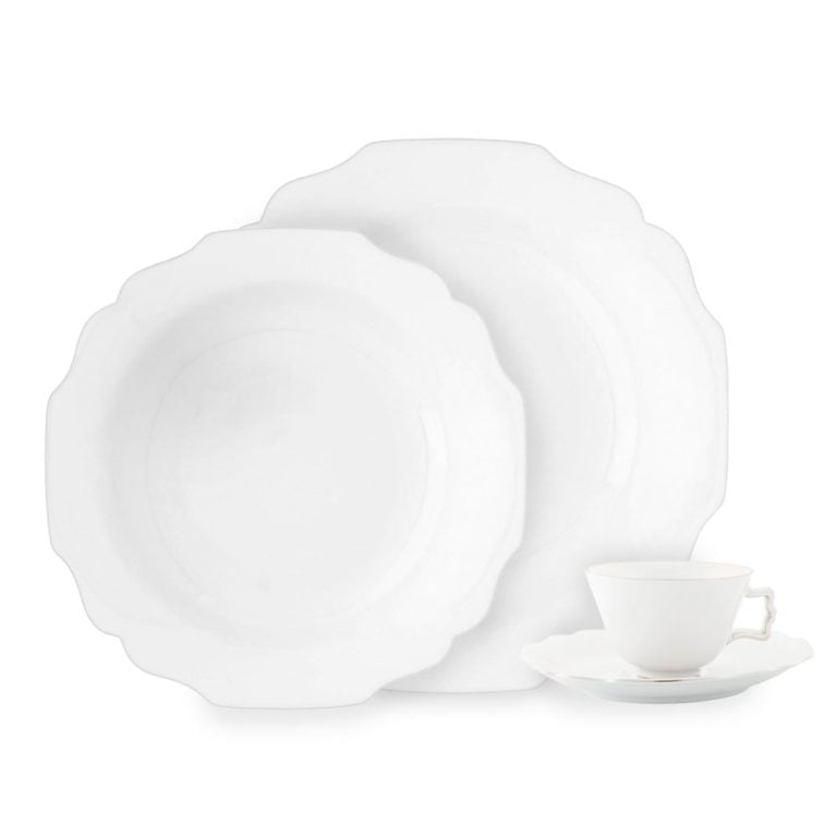 d.b. Pétillant Weiss LEDE DD様セット Augarten Belvedere White Dinnerware | Available at Kneen & Co