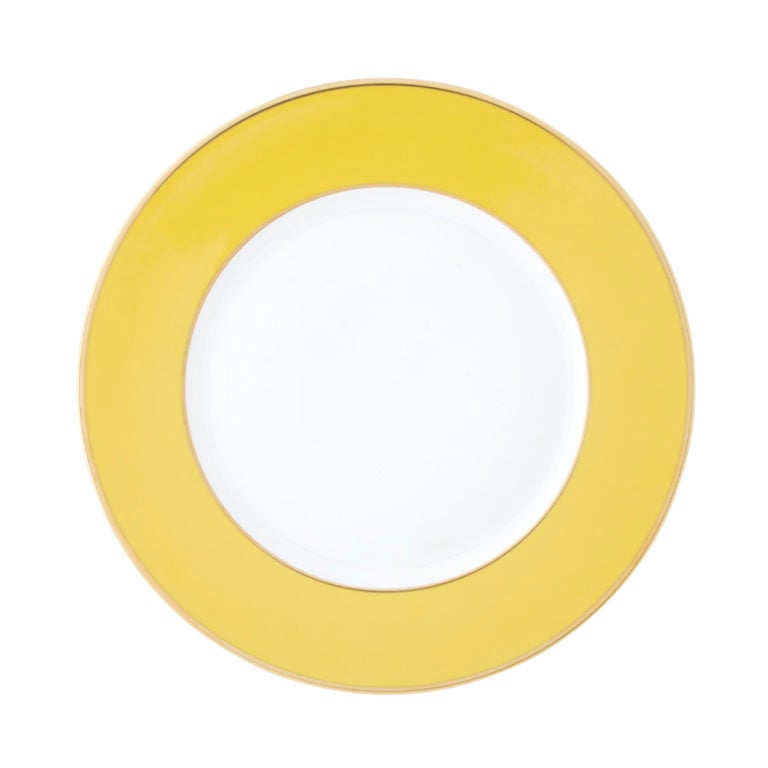 Augarten Schubert Yellow Dinner Plate