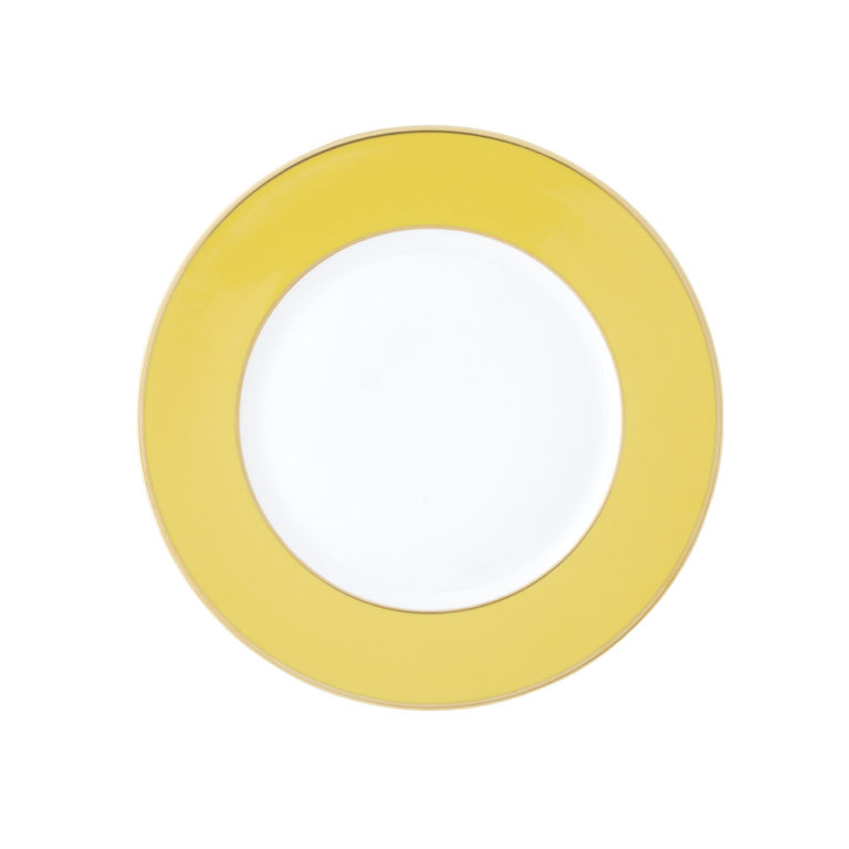 Augarten Schubert Yellow Salad Plate Augarten Schubert Yellow Salad Plate