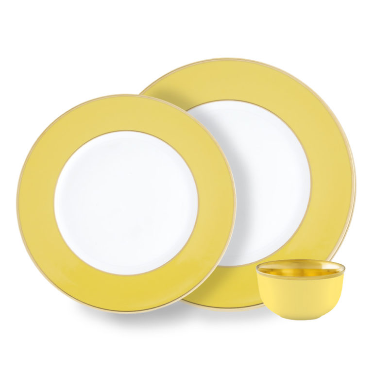Augarten Schubert Dinnerware Yellow Augarten Schubert Dinnerware Yellow