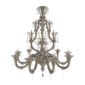 Venini Diamantei 9-Light Chandelier Satin Grey