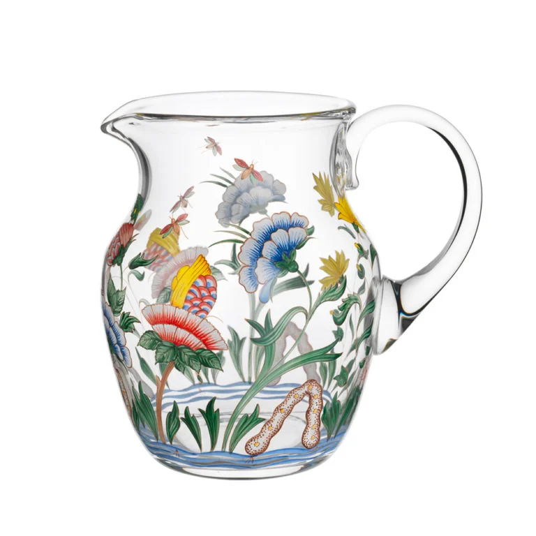 Lobmeyr Oriental Water Pitcher Chinese Flowers Lobmeyr Oriental Water Pitcher Chinese Flowers