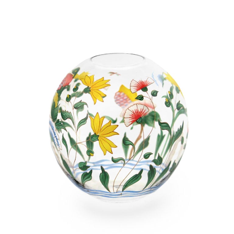 Lobmeyr Oriental Vase Chinese Flowers Lobmeyr Oriental Vase Chinese Flowers