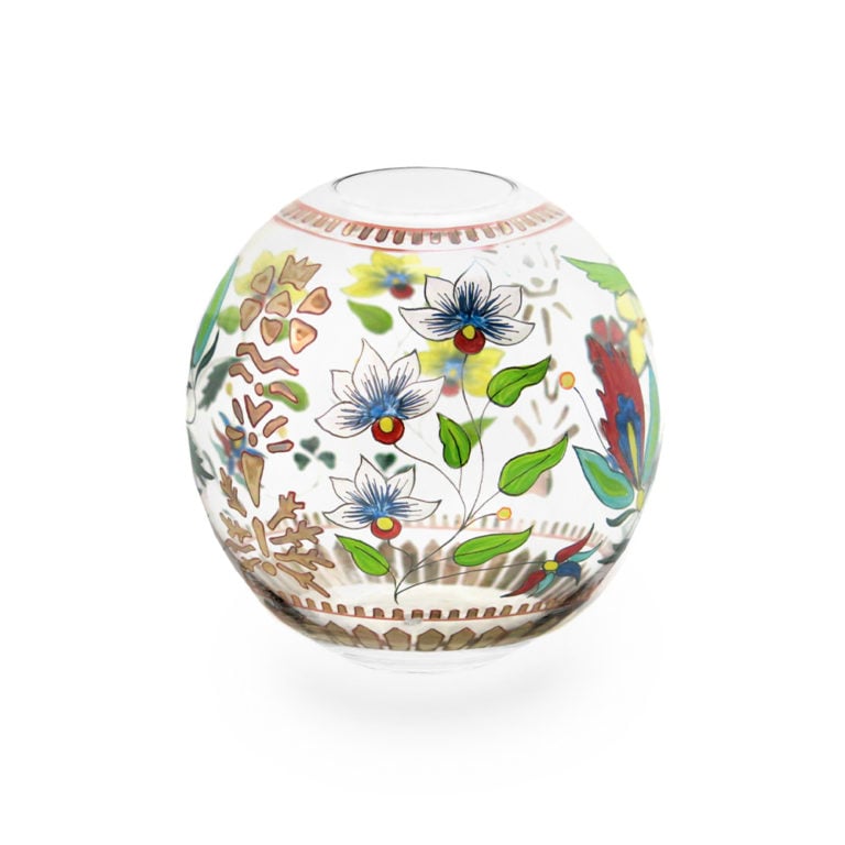 Lobmeyr Oriental Vase Indian Flowers