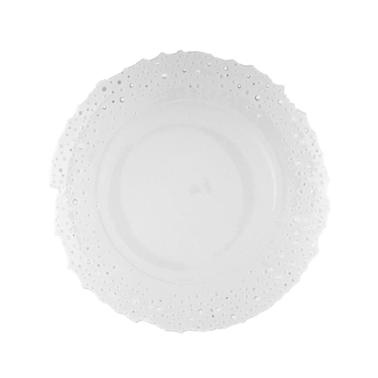 Nymphenburg White Coral Dessert Plate with Broken Rim