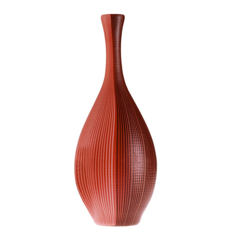 Venini Tessuti Battuti Tall Vase