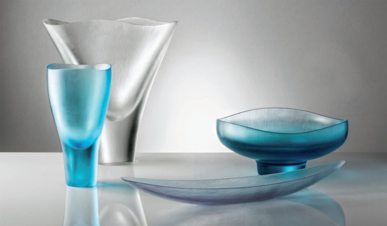 Venini Battuti Vases Aquamarine Mood Venini Battuti Vases Aquamarine Mood