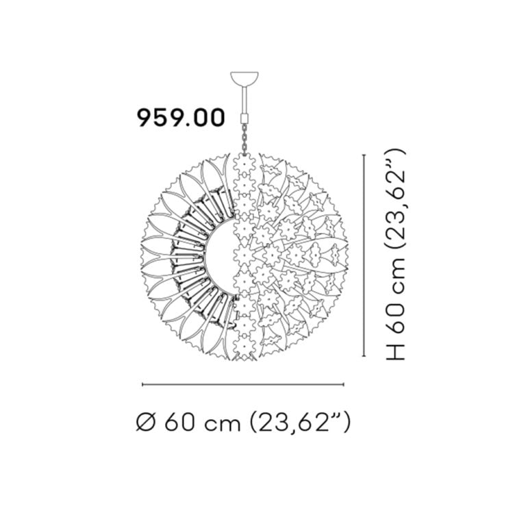 Venini Esprit Chandelier X-Small Scale
