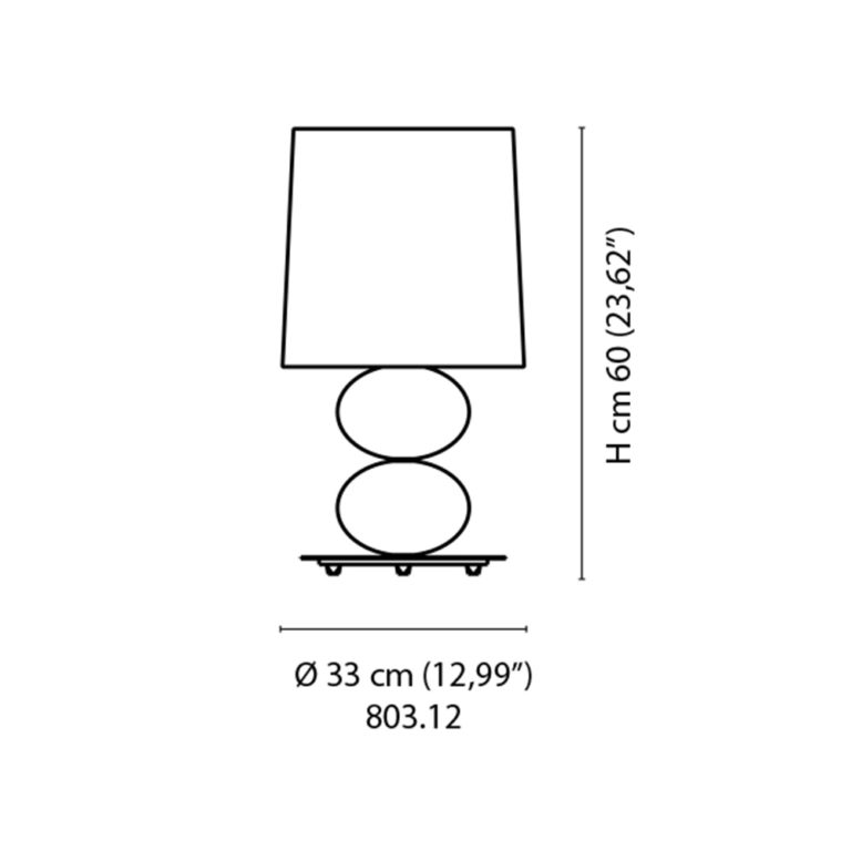 Venini Abat-Jour Table Lamp Double Scale Venini Abat-Jour Table Lamp Double Scale