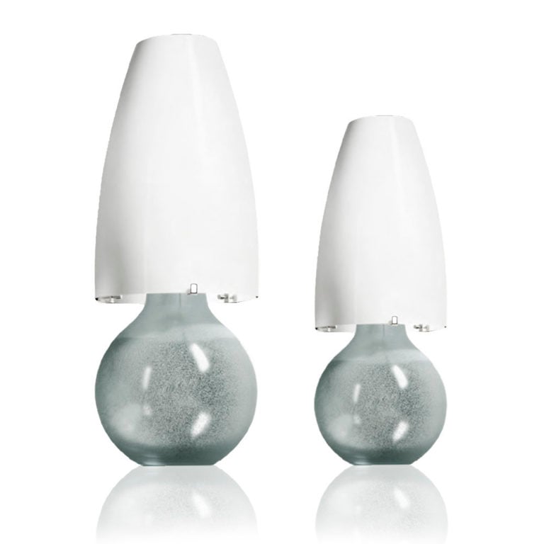 Venini Argea Table Lamps Silver Leaf Parent