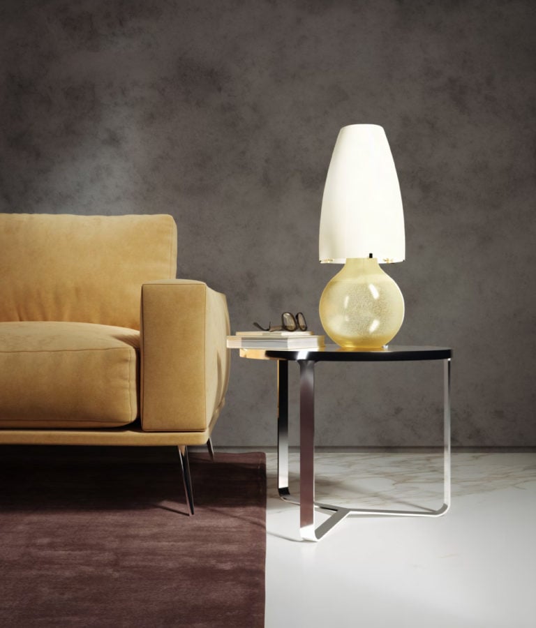 Venini Argea Table Lamps Gold Leaf Mood