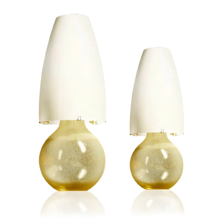 Venini Argea Table Lamps Gold Leaf Parent