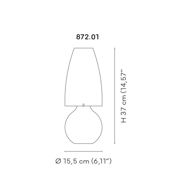 Venini Argea Small Table Lamps Scale