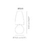 Venini Argea Small Table Lamps Scale