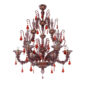 Venini Diamantei 6-Light Chandelier Amethyst