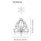 Venini Diamantei 6-Light Chandelier Amethyst Scale