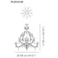 Venini Diamantei 9-Light Chandelier Amethyst Scale