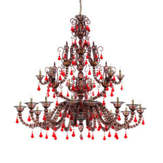Venini Diamantei 12-Light Chandelier Amethyst