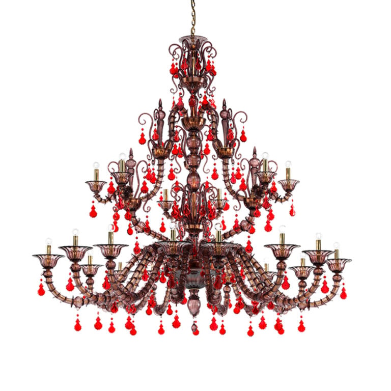 Venini Diamantei 12-Light Chandelier Amethyst Venini Diamantei 12-Light Chandelier Amethyst
