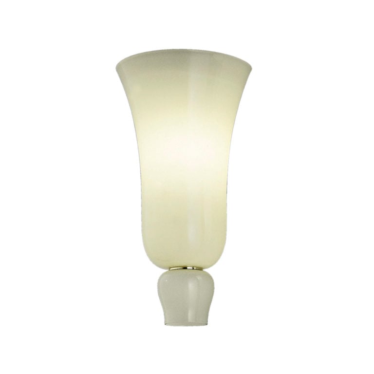 Venini Anni Trenta Straw-Yellow Wall Sconce Large Venini Anni Trenta Straw-Yellow Wall Sconce Large